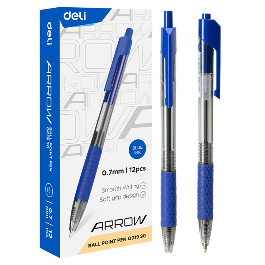 Bolígrafo Retráctil 0.7mm, Azul - Deli Arrow