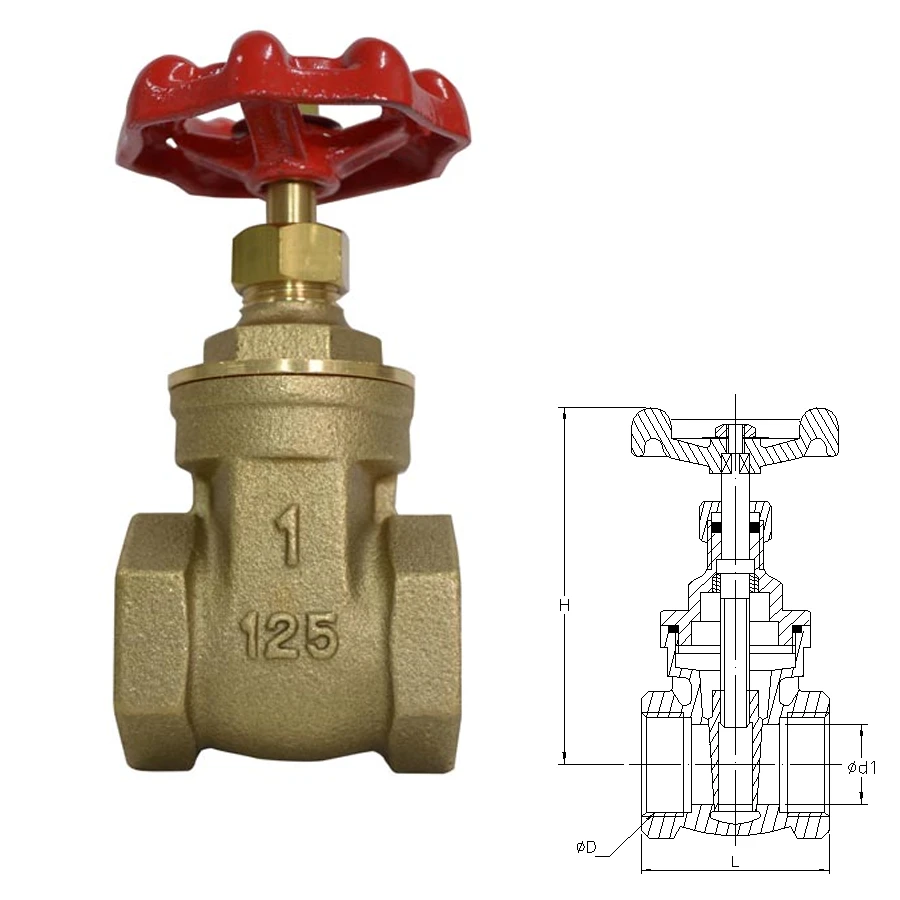Válvula o LLave de paso 1 pulgada de cobre