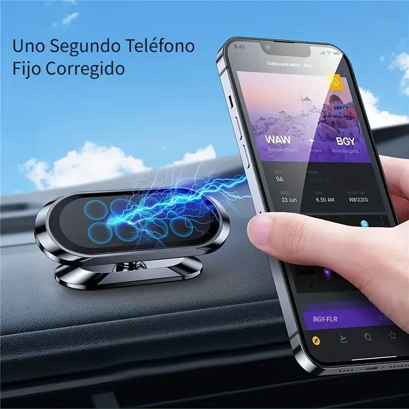 Soporte magnético para teléfono de coche de 360°