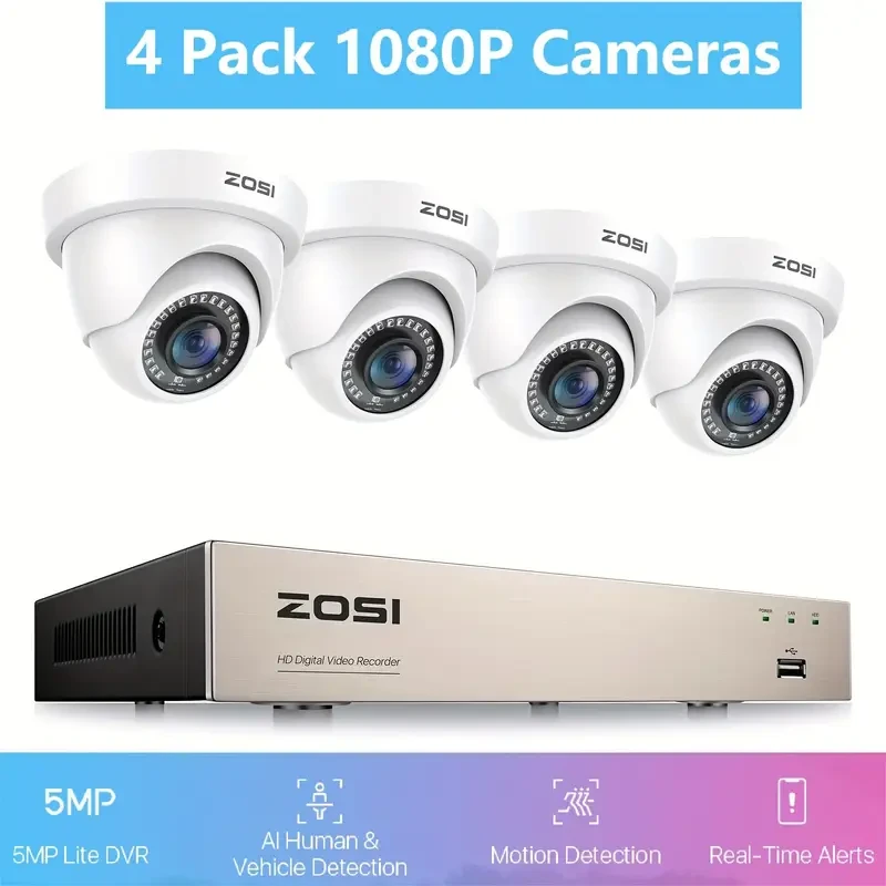 ZOSI Sistema de cámara de seguridad CCTV 1080P